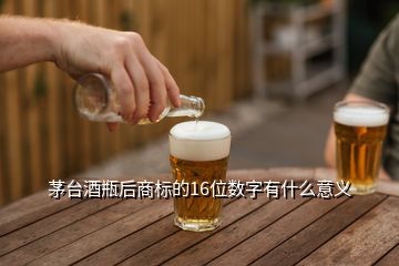 茅台酒瓶后商标的16位数字有什么意义